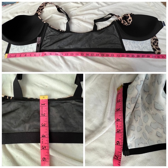 Victoria’s Secret Knockout Zip Up Sports Bra in Classic Leopard Brown size 36DD - Picture 8 of 9
